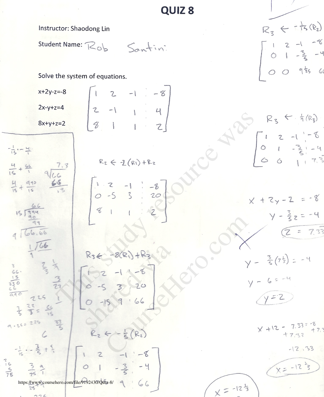 Preview image for MAT 124 Quiz_8 - University of Nevada | MAT124 Quiz_8